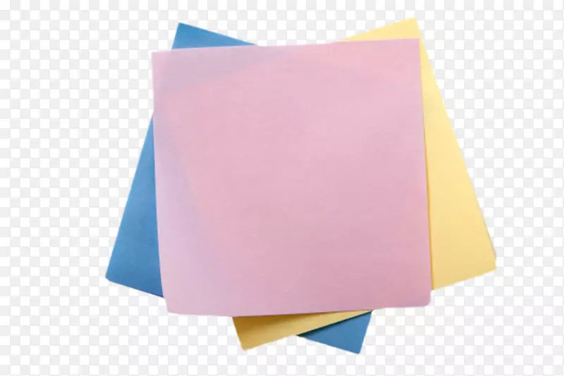 蓝紫黄色层叠一起的餐巾纸实物