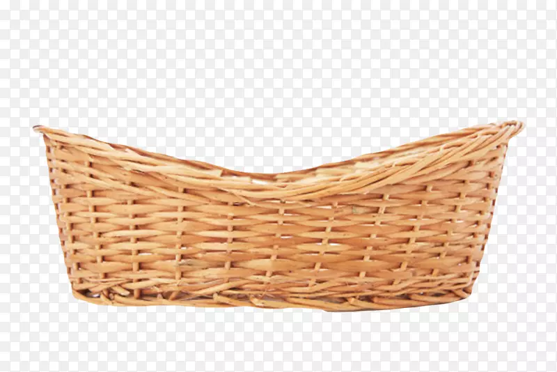 棕色容器弯曲的篮子编织物实物