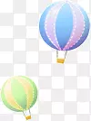 可爱色彩热气球