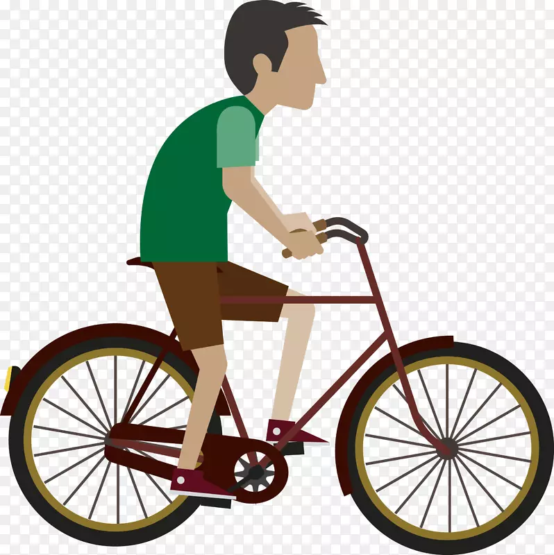 骑自行车的男孩