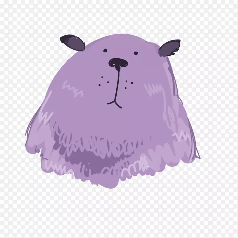紫色动物可爱卡通
