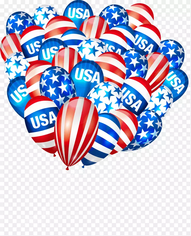 美国独立日美国气球