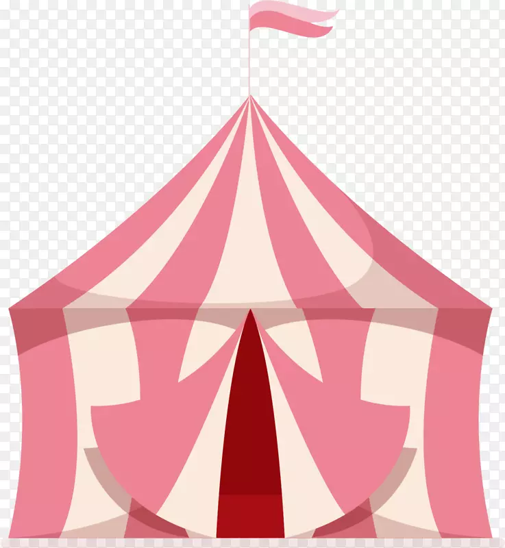 粉色马戏团旗子帐篷