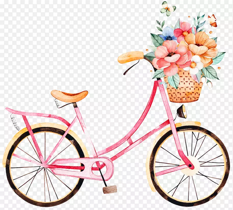 自行车和花篮