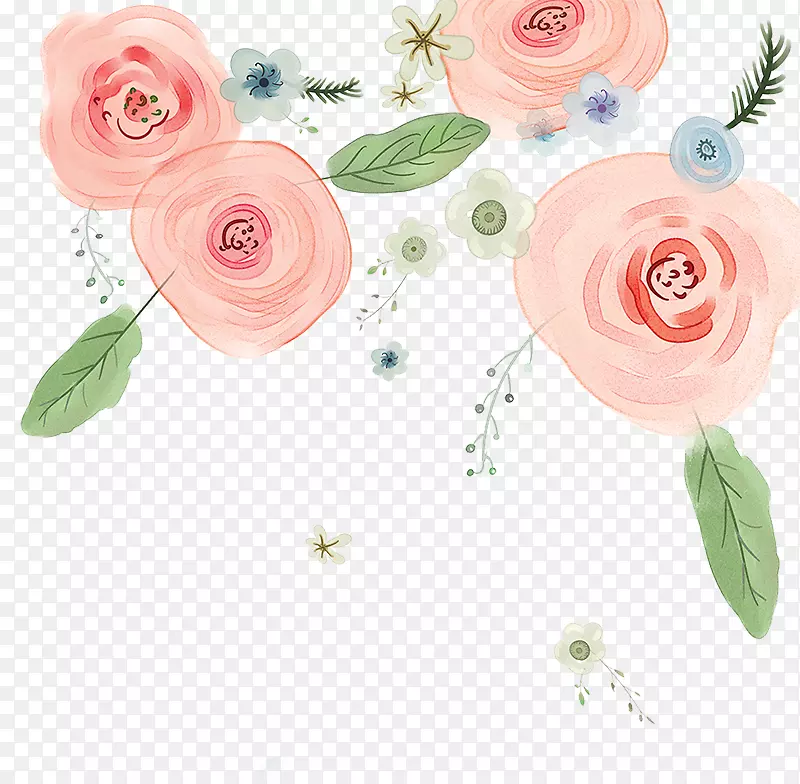 免抠粉色春季花朵装饰