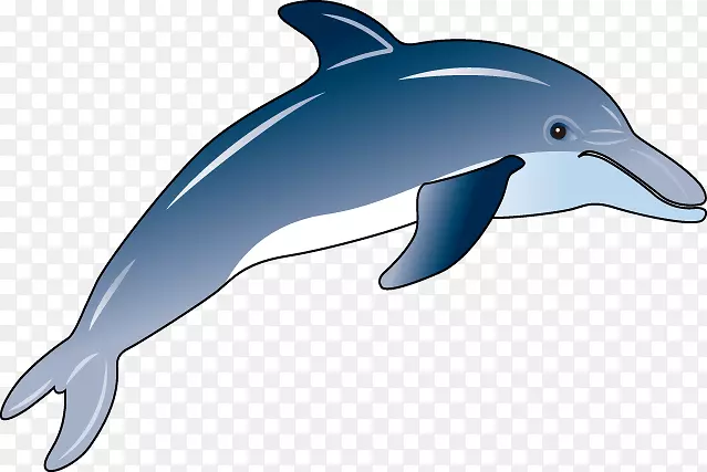 夏日卡通手绘蓝色鲸鱼效果设计