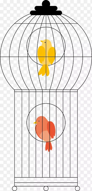 鸟笼和花仙鹤鸟笼