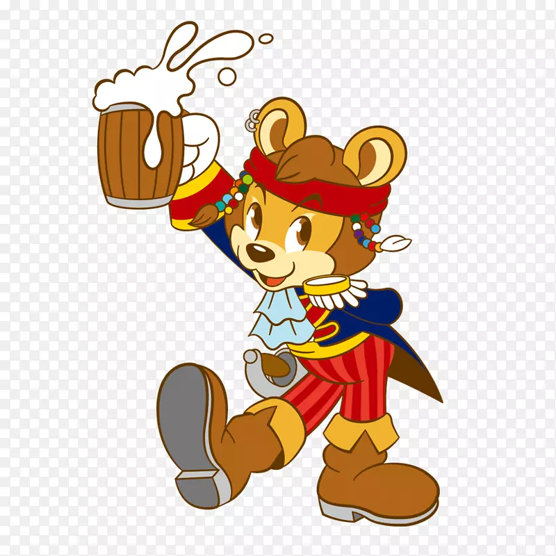 喝啤酒的小动物