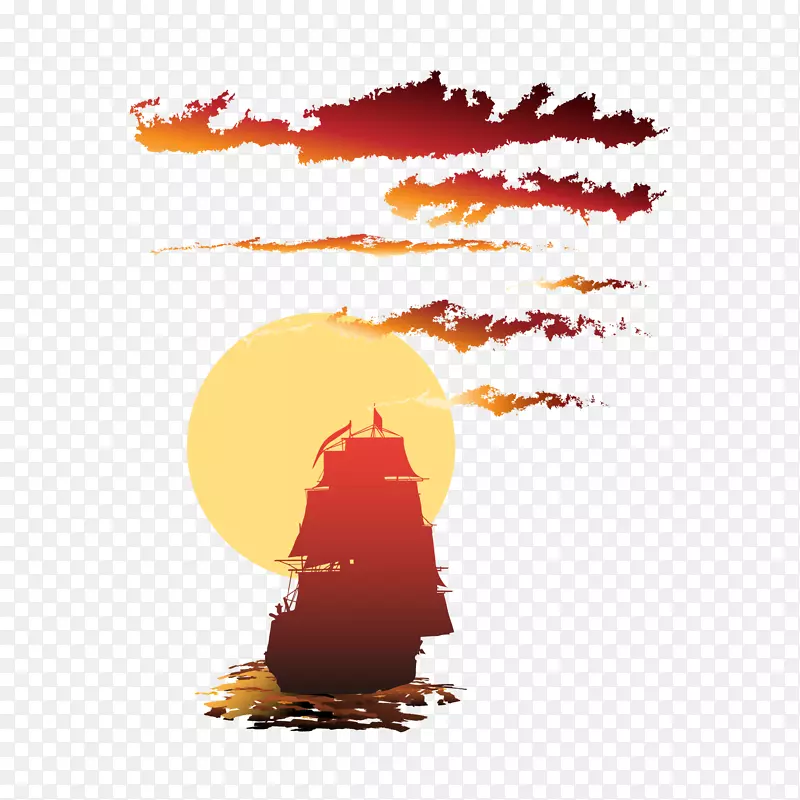 夏日帆船剪影