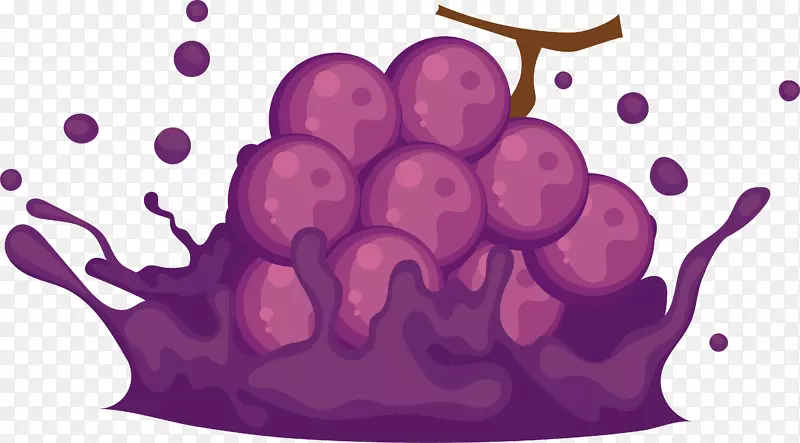 紫色葡萄矢量素材