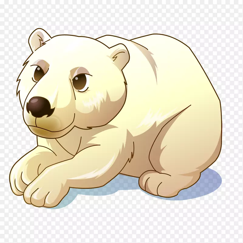 卡通北极熊设计矢量图