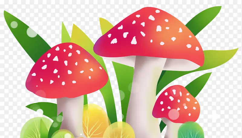 手绘蘑菇植物元素