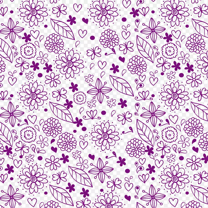 紫色花纹矢量图