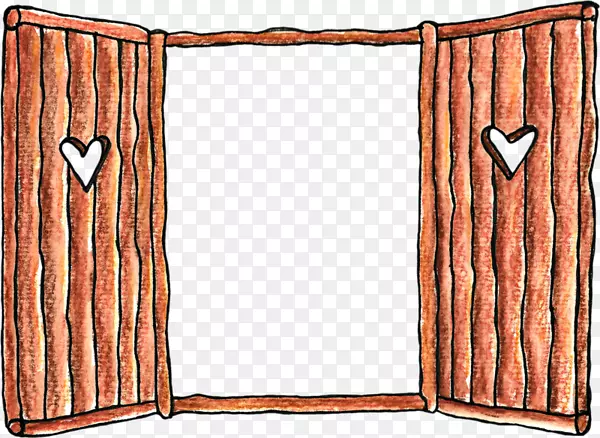 卡通木质窗户