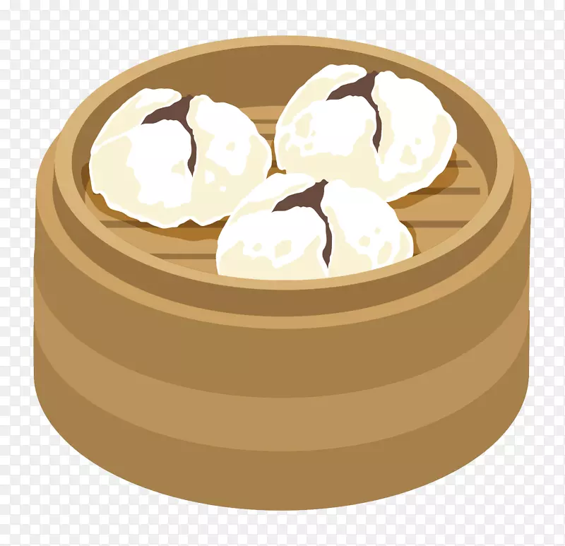 美味的豆沙馅包子
