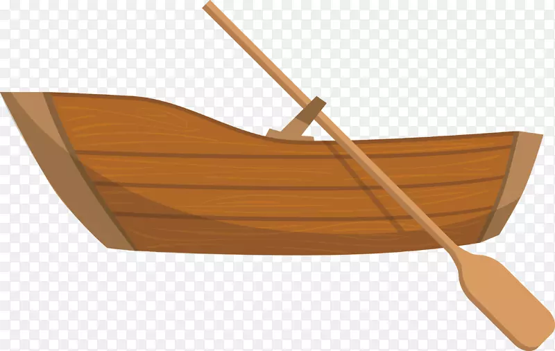 一艘矢量小木船下载