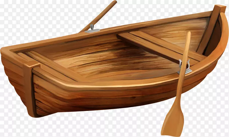 卡通手绘可爱的木船