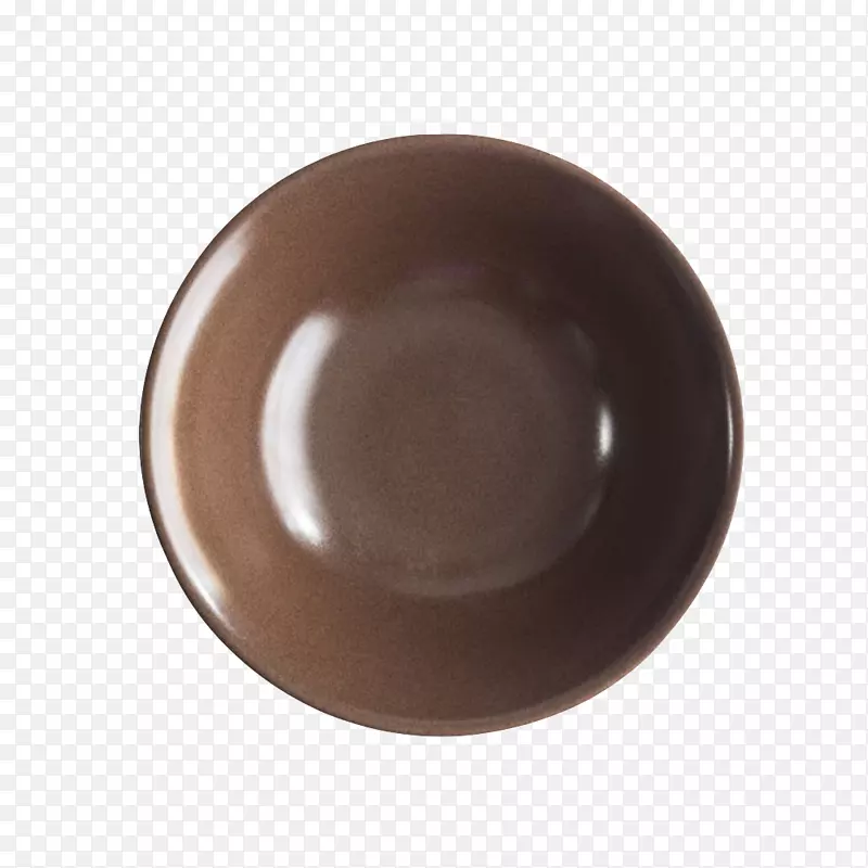 棕色圆形的陶瓷制品碗