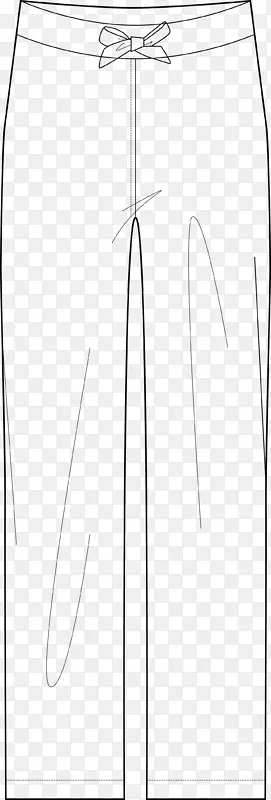 休闲长裤手绘矢量图