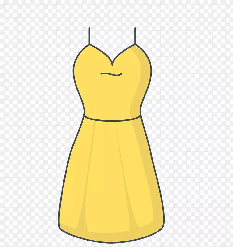 黄色裙子可爱服饰图标