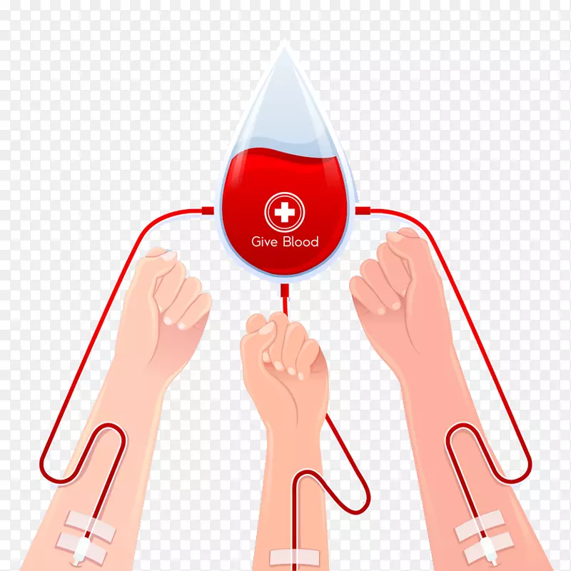全民献血卡通插画