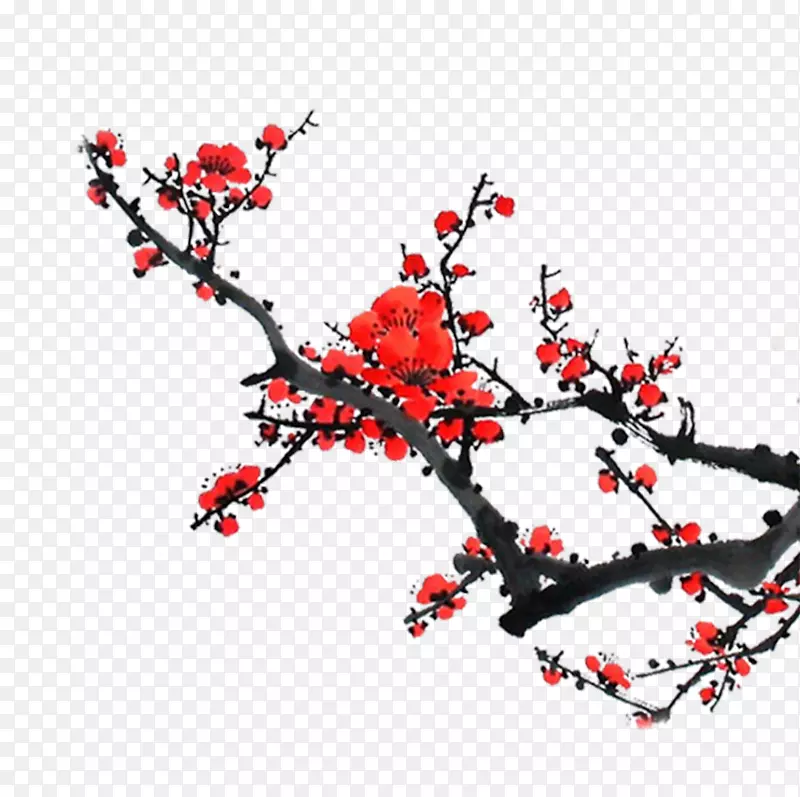 梅花国画素材图片