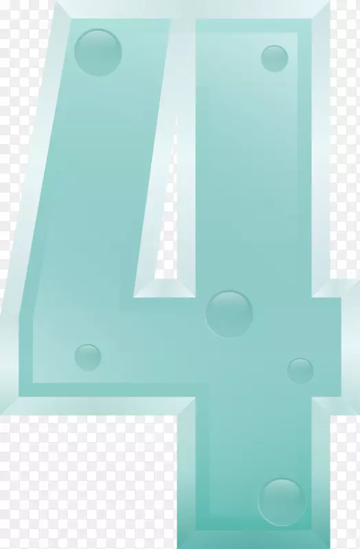 绿色冰块数字4