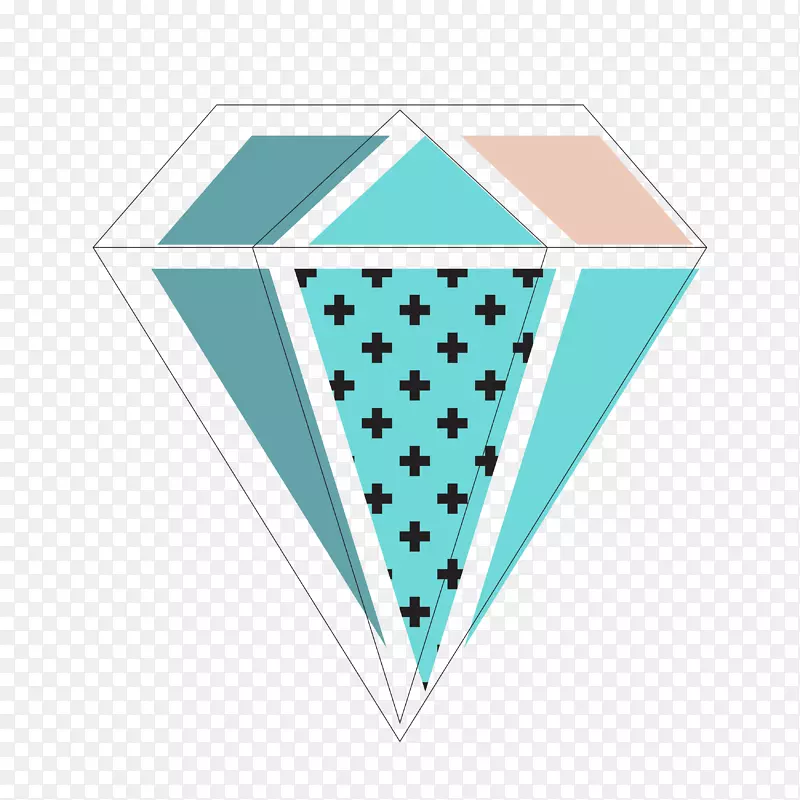 彩色立体钻石装饰素材图案