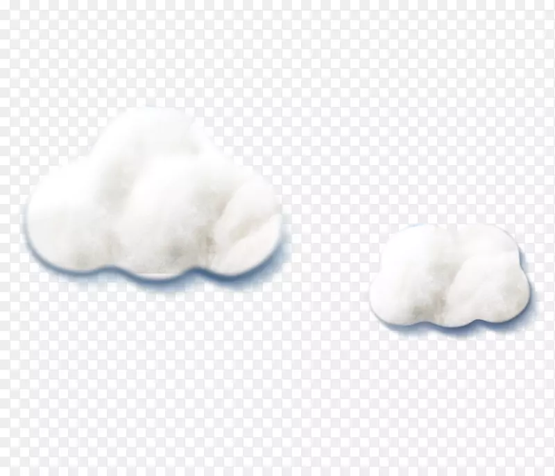 白色棉花立体云朵装饰图案