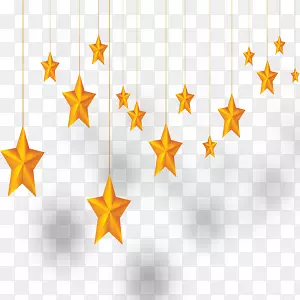 圣诞元旦金色星星