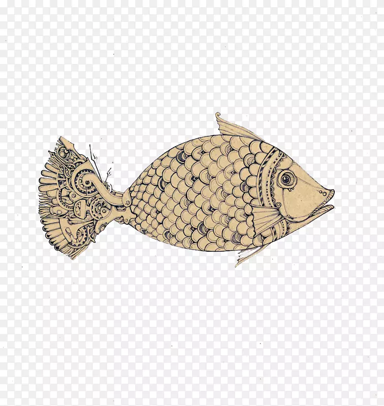 手绘金鱼插画
