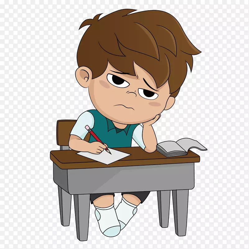 可爱呆萌孩子发呆