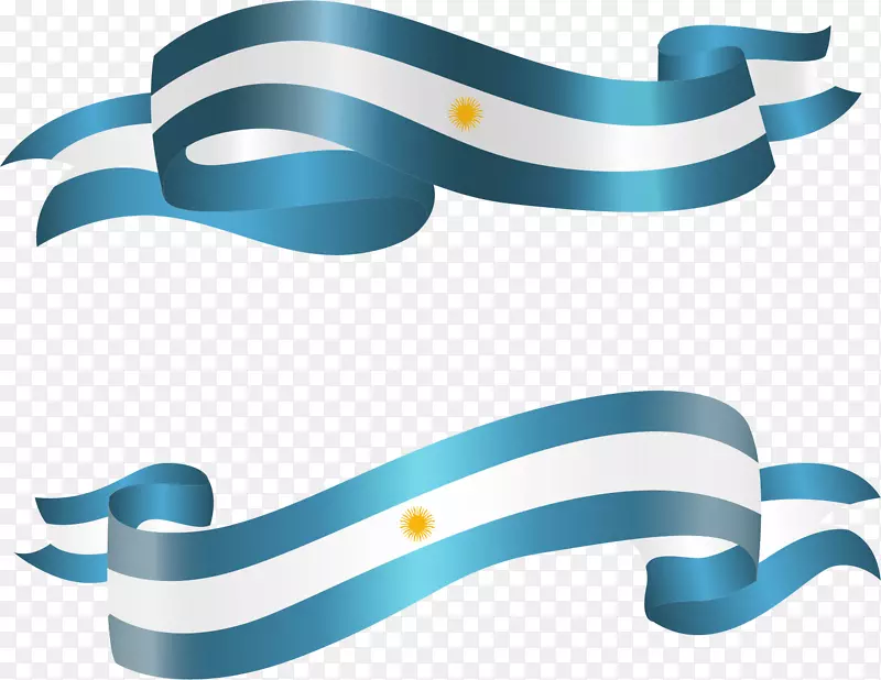 矢量手绘阿根廷国旗