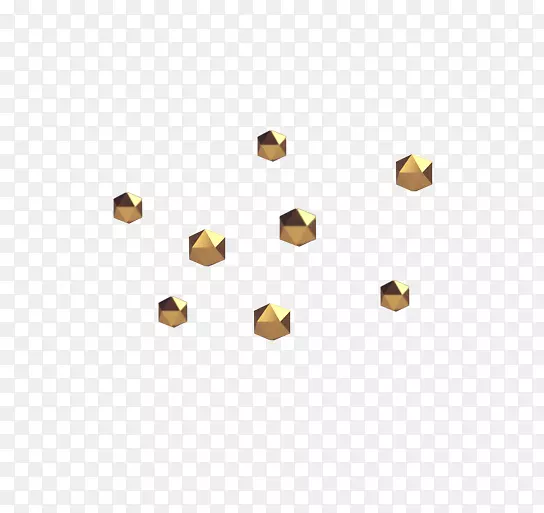 金色立体几何悬浮