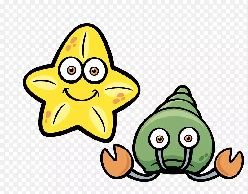 矢量海星海螺素材