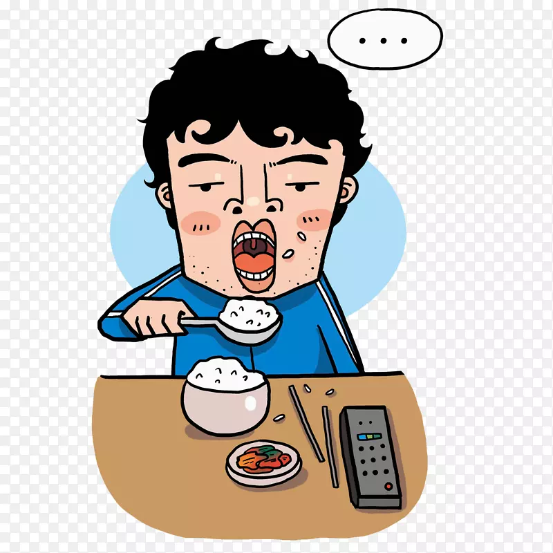 手绘卡通用餐