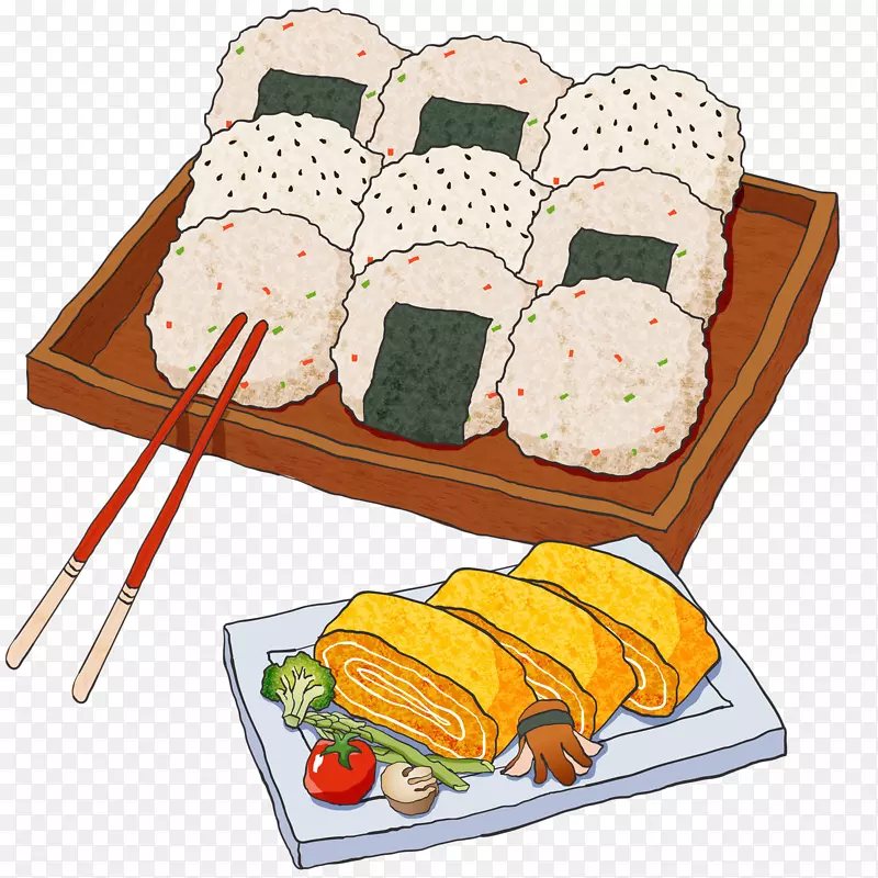 手绘日式饭团