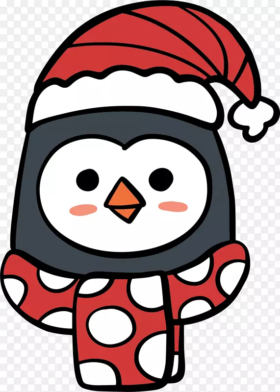 圣诞节卡通企鹅头像