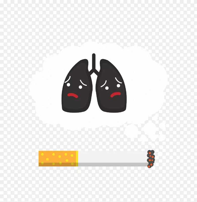 创意吸烟有害健康公益广告插画
