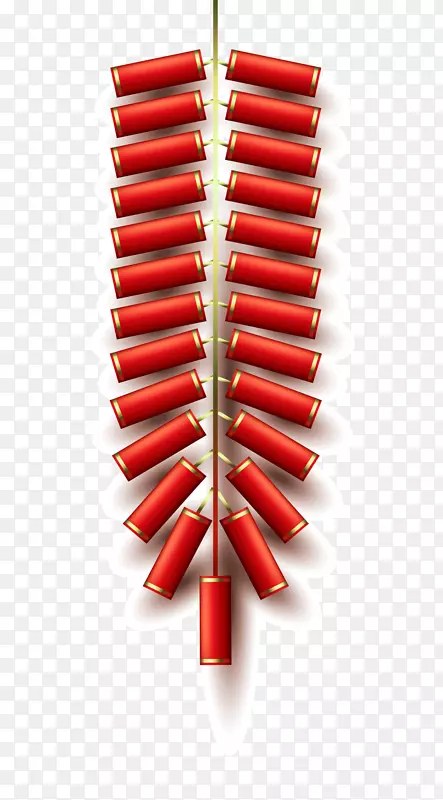红色新年的鞭炮素材