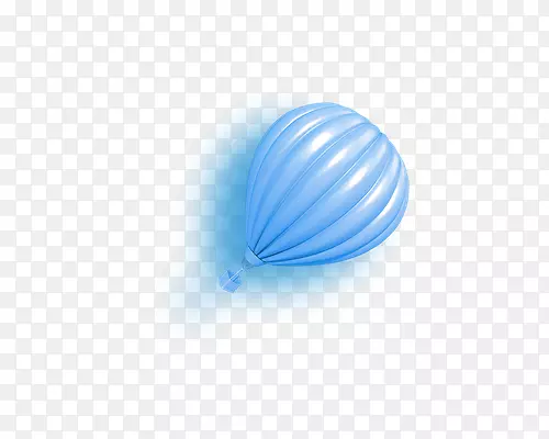 手绘蓝色梦幻氢气球