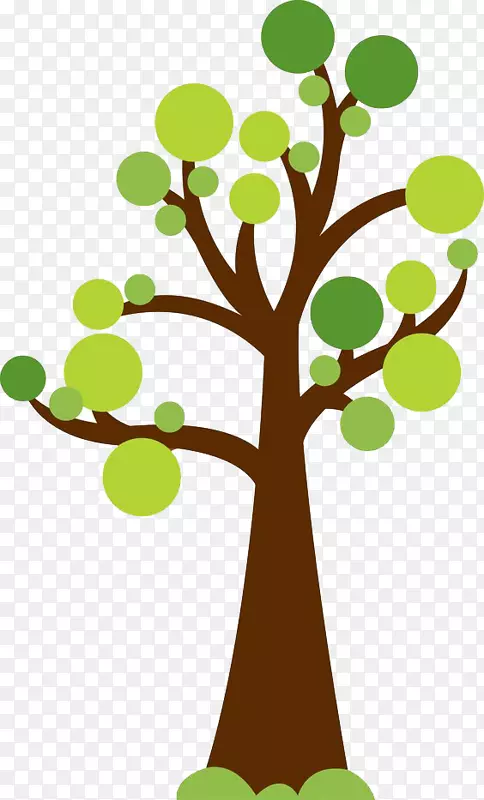 绿色圆点小树