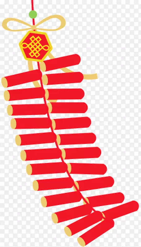春节贺新年红色鞭炮