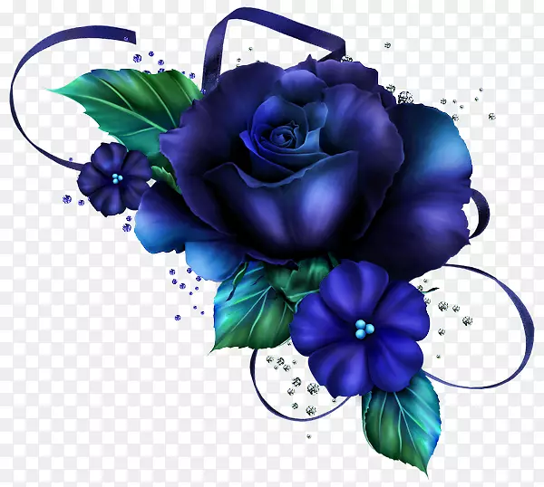 漂亮蓝色玫瑰花