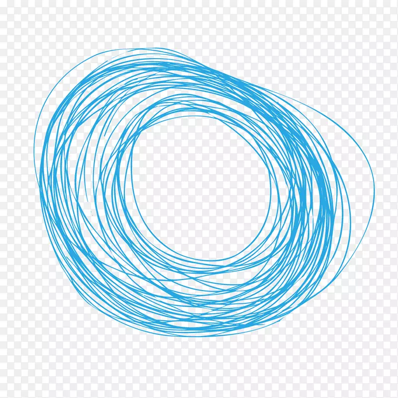 矢量蓝色细线条圆圈