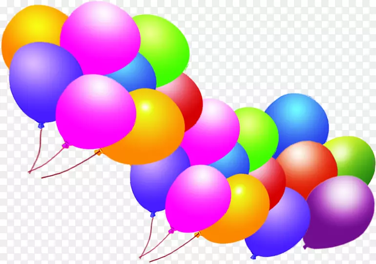 扁平风格五颜六色的气球