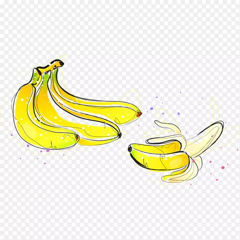 手绘香蕉