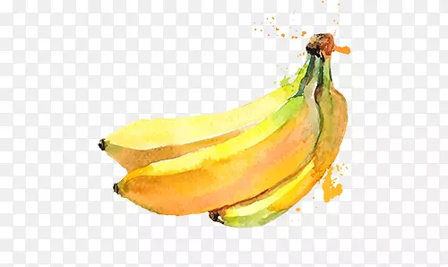 黄色手绘香蕉