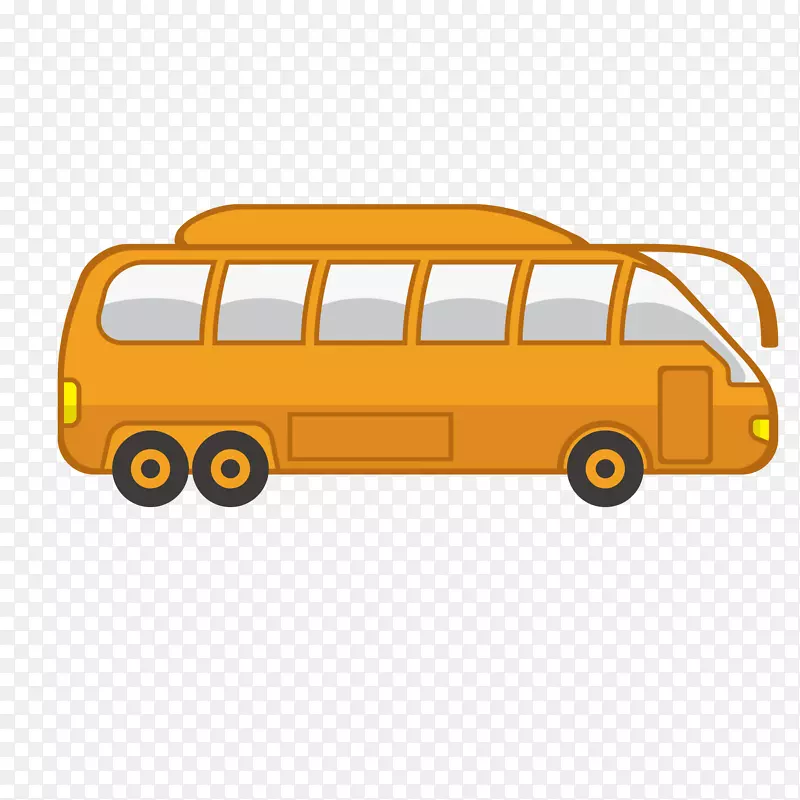 橙色的大巴车辆设计