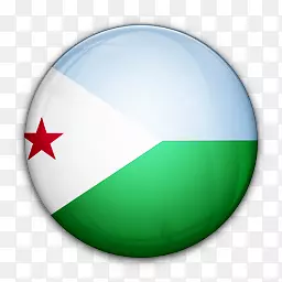 吉布提国旗的世界国旗图标